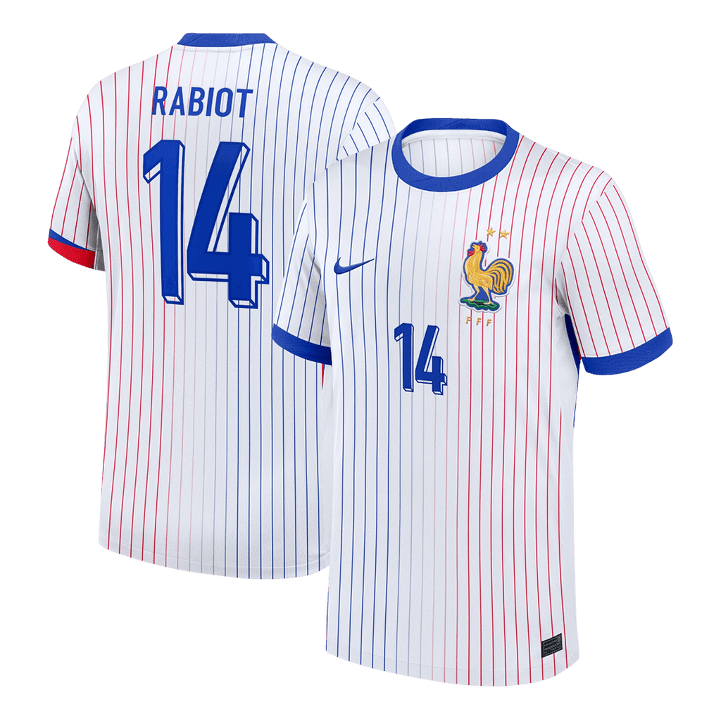 RABIOT #14 France Euro Away Soccer Jersey 2024 White - Football Shirt | SmartJerseys | Official Quality