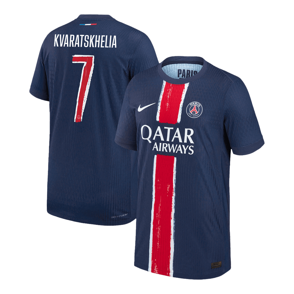 PSG KVARATSKHELIA #7 Home Soccer Jersey Authentic 2024/25 - UCL Edition - Football Shirt | SmartJerseys | Official Quality