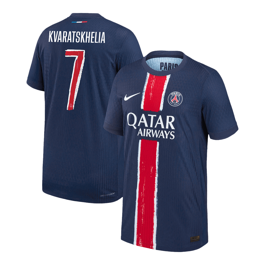 PSG KVARATSKHELIA #7 Home Soccer Jersey Authentic 2024/25 - UCL Edition - Football Shirt | SmartJerseys | Official Quality