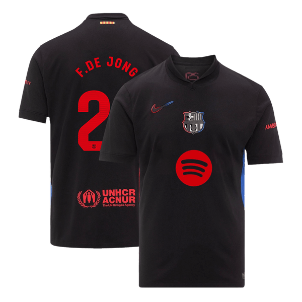 Barcelona F.DE JONG #21 Away Soccer Jersey 2024/25- Spotify Logo Without Text - Football Shirt | SmartJerseys | Official Quality