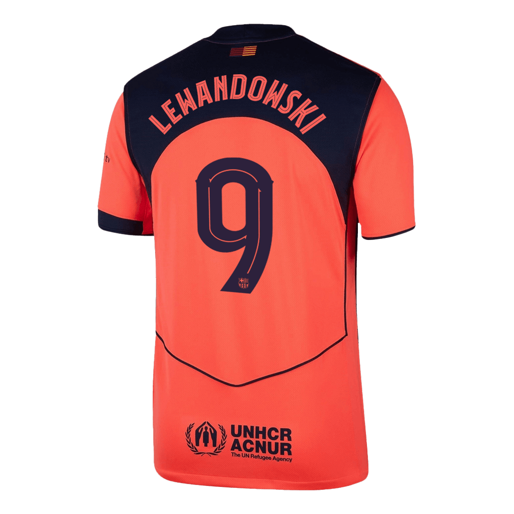 Camiseta de visitante del Barcelona Lewandowski #9 (3.ª equipación) 2025/26 - Edición UCL