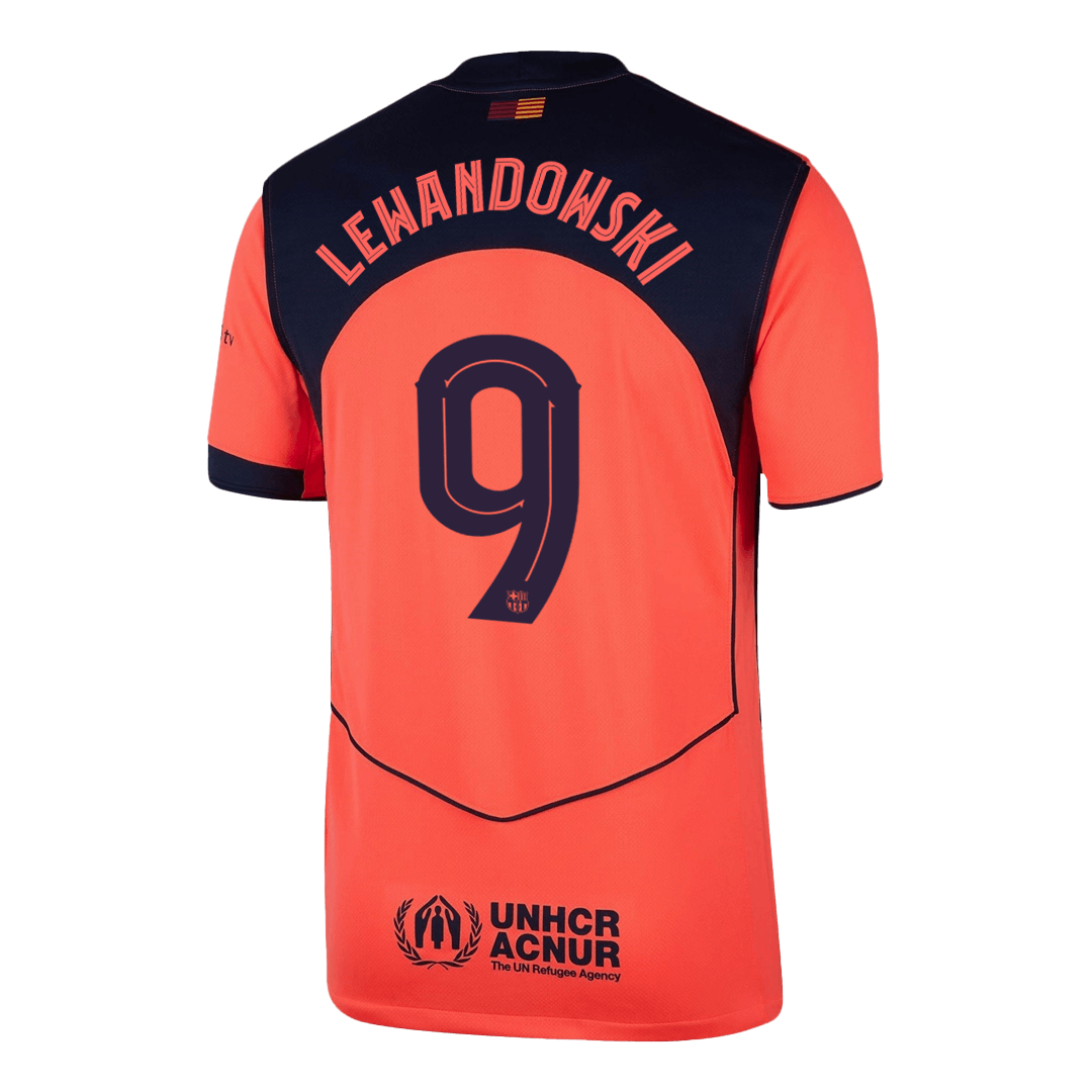 Camiseta de visitante del Barcelona Lewandowski #9 (3.ª equipación) 2025/26 - Edición UCL