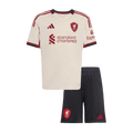 Kid's Liverpool Away Soccer Jersey Kit(Jersey+Shorts) 25/26 White - Football Shirt | SmartJerseys | Official Quality