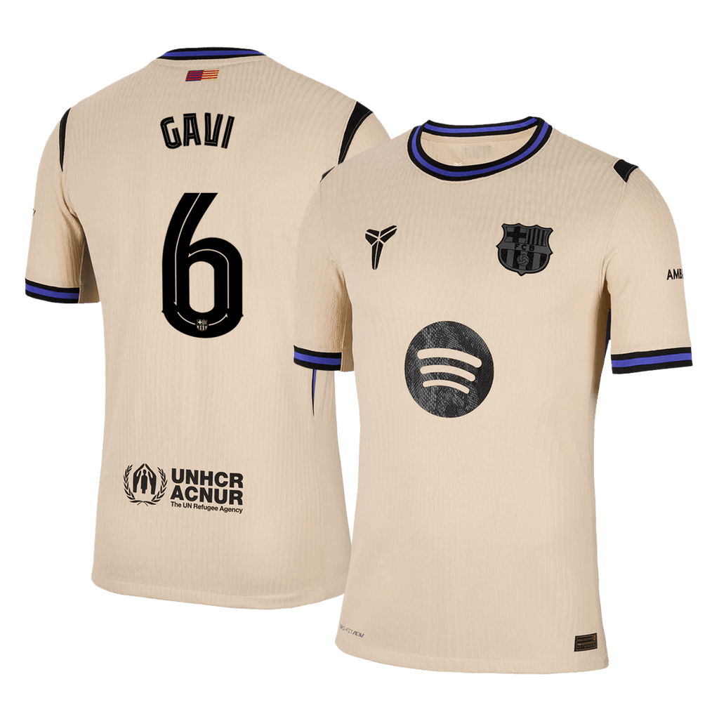 Barcelona GAVI #6 Away Soccer Jersey Authentic 2025/26 - UCL Edition - Football Shirt | SmartJerseys | Official Quality
