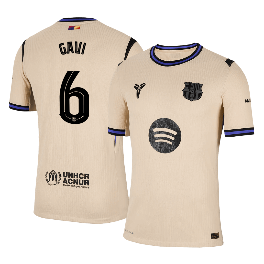 Barcelona GAVI #6 Away Soccer Jersey Authentic 2025/26 - UCL Edition - Football Shirt | SmartJerseys | Official Quality