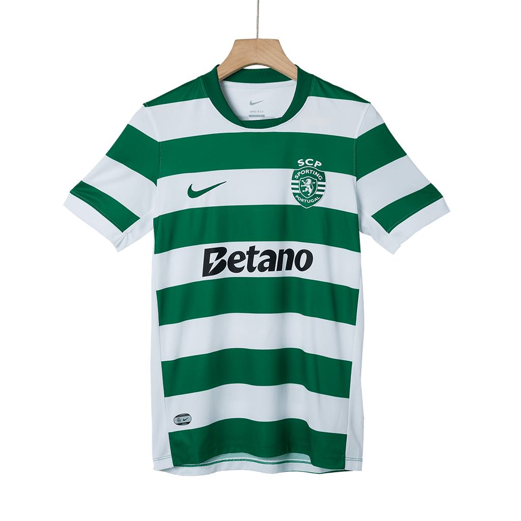 Camiseta de fútbol local del Sporting CP 25/26 verde y blanco