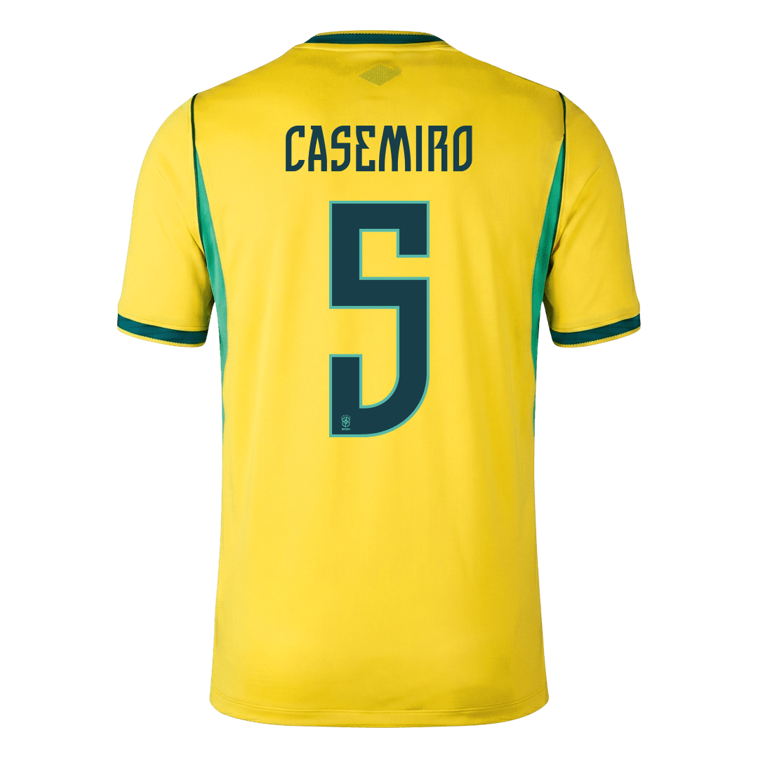CASEMIRO #5 Brazil Home Soccer Jersey World Cup 2026 Yellow
