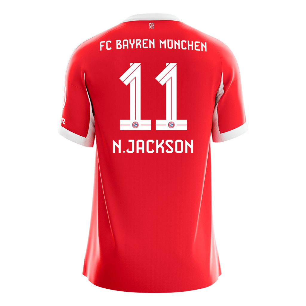 Bayern Munich N.JACKSON #11 Home Soccer Jersey 2025/26