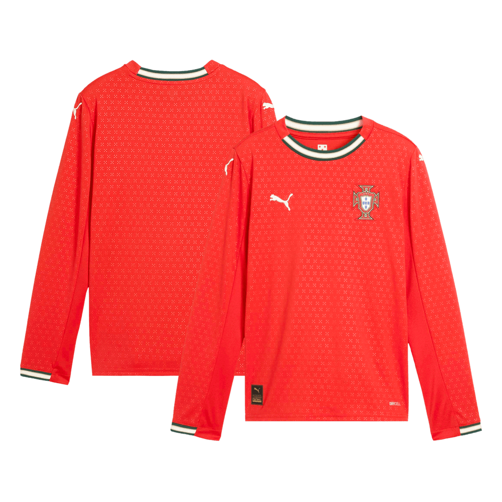 Camiseta de fútbol local de manga larga de Portugal 2025