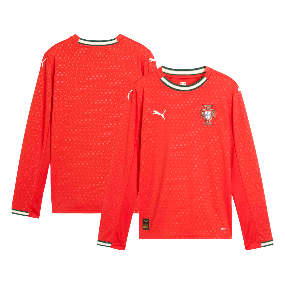 Camiseta de fútbol local de manga larga de Portugal 2025