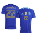 Argentina L.MARTÍNEZ #22 Away Soccer Jersey 2024 - Football Shirt | SmartJerseys | Official Quality