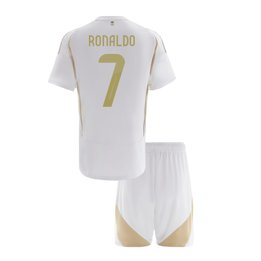 Al Nassr RONALDO #7 Third Away Soccer Jersey Kit 2024/25 Kids(Jersey+Shorts) - ACL - Football Shirt | SmartJerseys | Official Quality