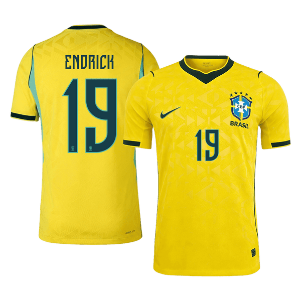 ENDRICK  #19 Player Version Brazil Home Soccer Jersey World Cup 2026 Yellow - yellow front view - SmartJerseys