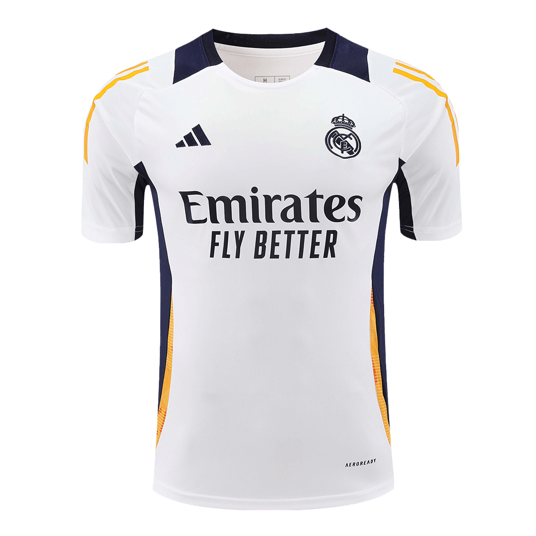 Real Madrid Pre-Match Training Soccer Jersey 2024/25 - White - Football Shirt | SmartJerseys | Official Quality
