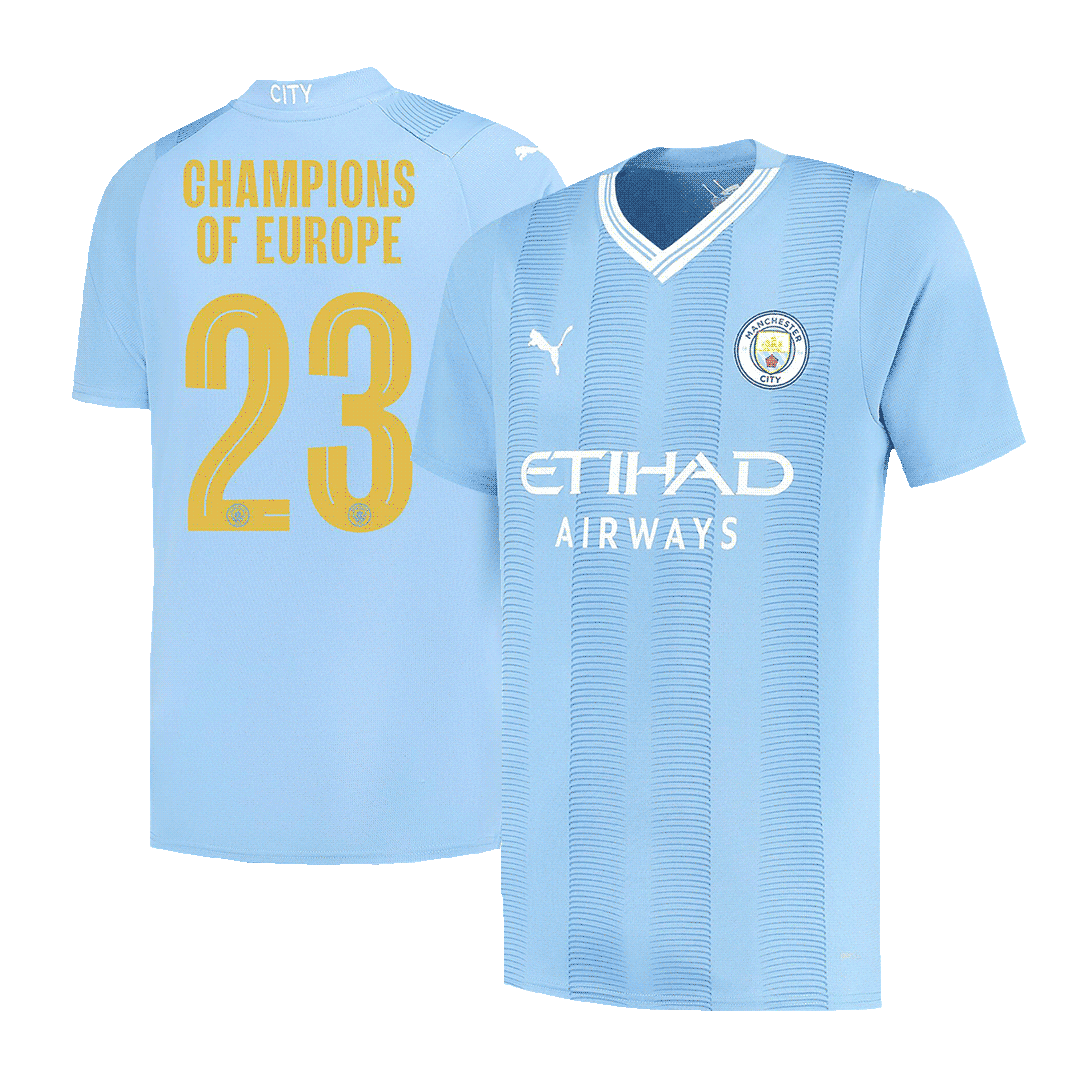 CHAMPIONS OF EUROPE #23 Manchester City Home Jersey 2023/24 - Football Shirt | SmartJerseys | Official Quality