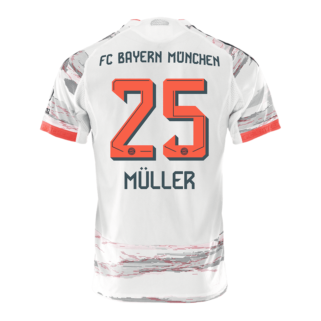 Bayern Munich MÜLLER #25 Away Soccer Jersey Authentic 2025/26