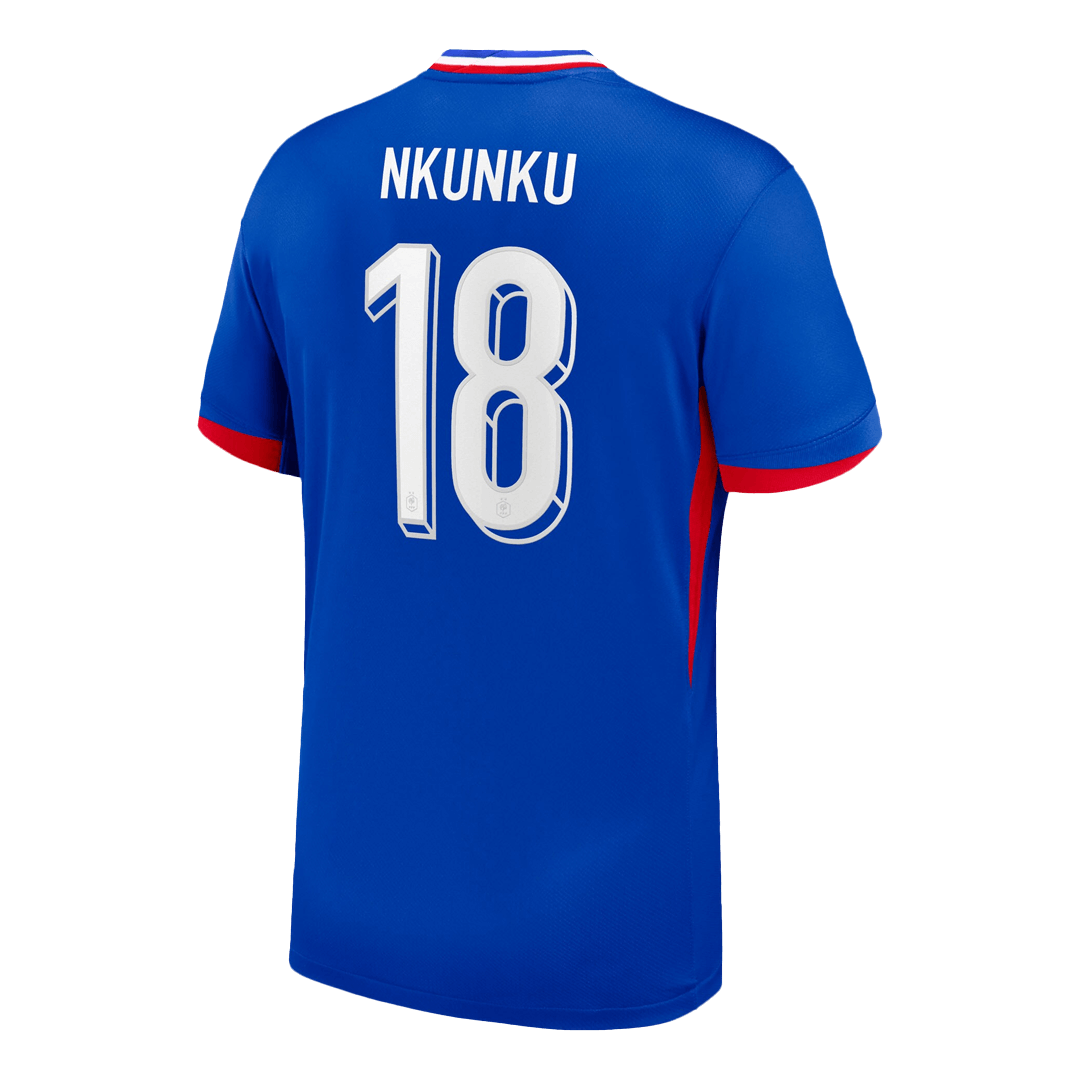 Camiseta Futbol NKUNKU #18 Francia Eurocopa Local 2024 Azul 