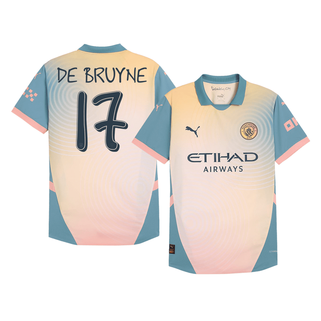 Manchester City DE BRUYNE #17 Fourth Away Soccer Jersey Authentic 2024/25 - Definitely City - Football Shirt | SmartJerseys | Official Quality