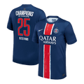 CHAMPIONS #25 PSG Home Soccer Jersey 2024/25 Navy - CHAMPIONS OF EUROPE - Football Shirt | SmartJerseys | Official Quality