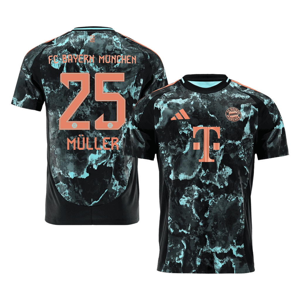 Bayern Munich MÜLLER #25 Away Soccer Jersey 2024/25 - Football Shirt | SmartJerseys | Official Quality