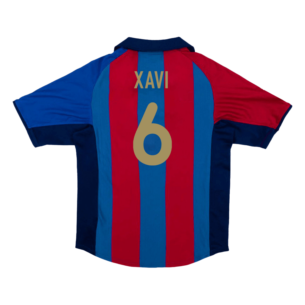 Barcelona XAVI #6 Home Soccer Jersey Retro 2001/02 - Football Shirt | SmartJerseys | Official Quality