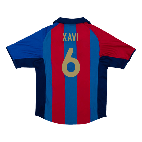 Barcelona XAVI #6 Home Soccer Jersey Retro 2001/02 - Football Shirt | SmartJerseys | Official Quality