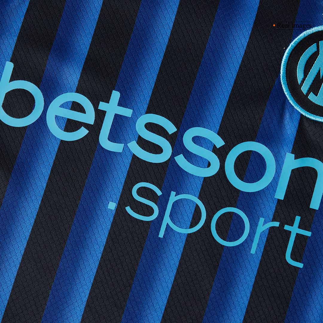 Camiseta de fútbol local del Inter de Milán 2025/26 para niños (camiseta y pantalón corto)