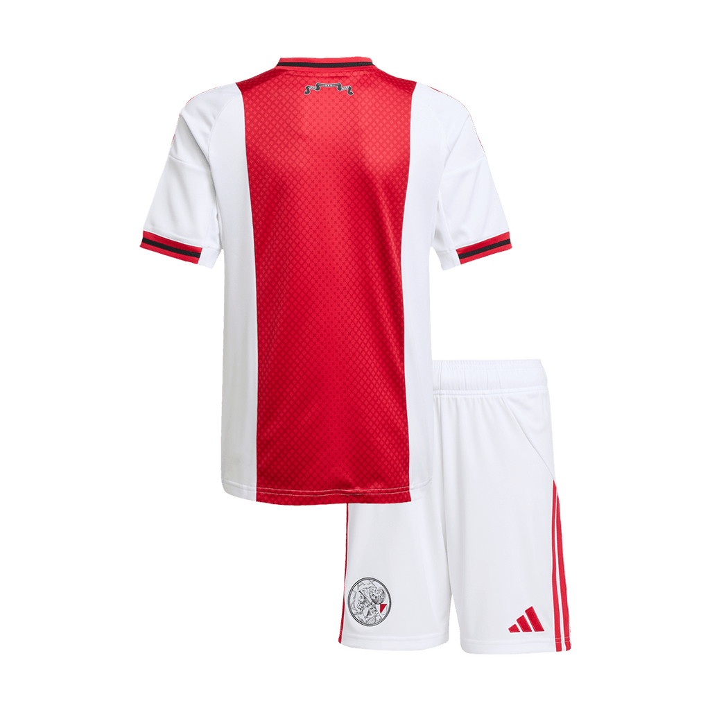Camiseta de fútbol local del Ajax para niños (camiseta y pantalón corto) 25/26 blanco y rojo