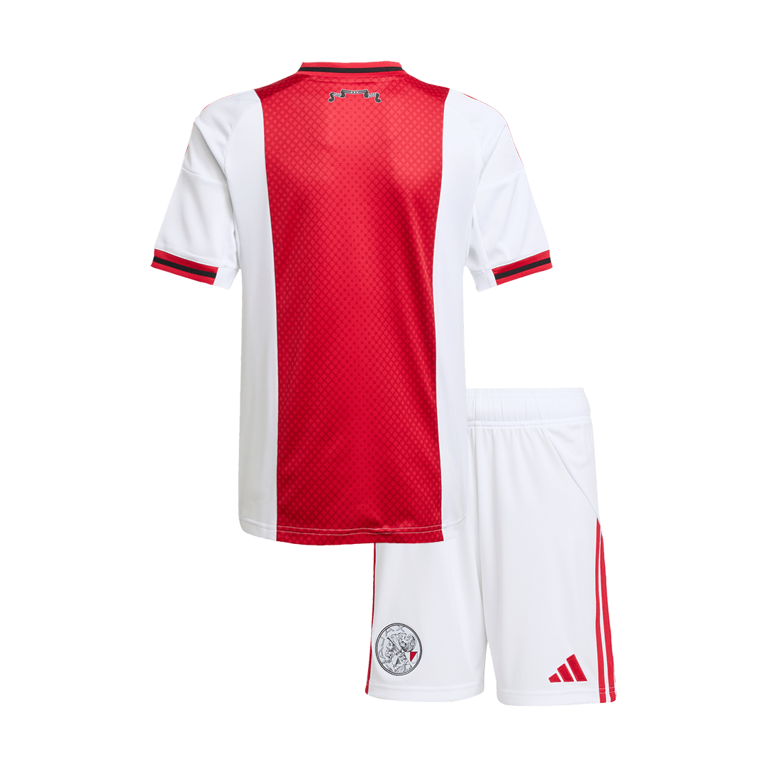 Ensemble de football domicile Ajax pour enfant (maillot + short) 25/26 Blanc et rouge