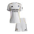 Real Madrid Home Soccer Jersey Kit 2025/26 Kids(Jersey+Shorts) - Football Shirt | SmartJerseys | Official Quality