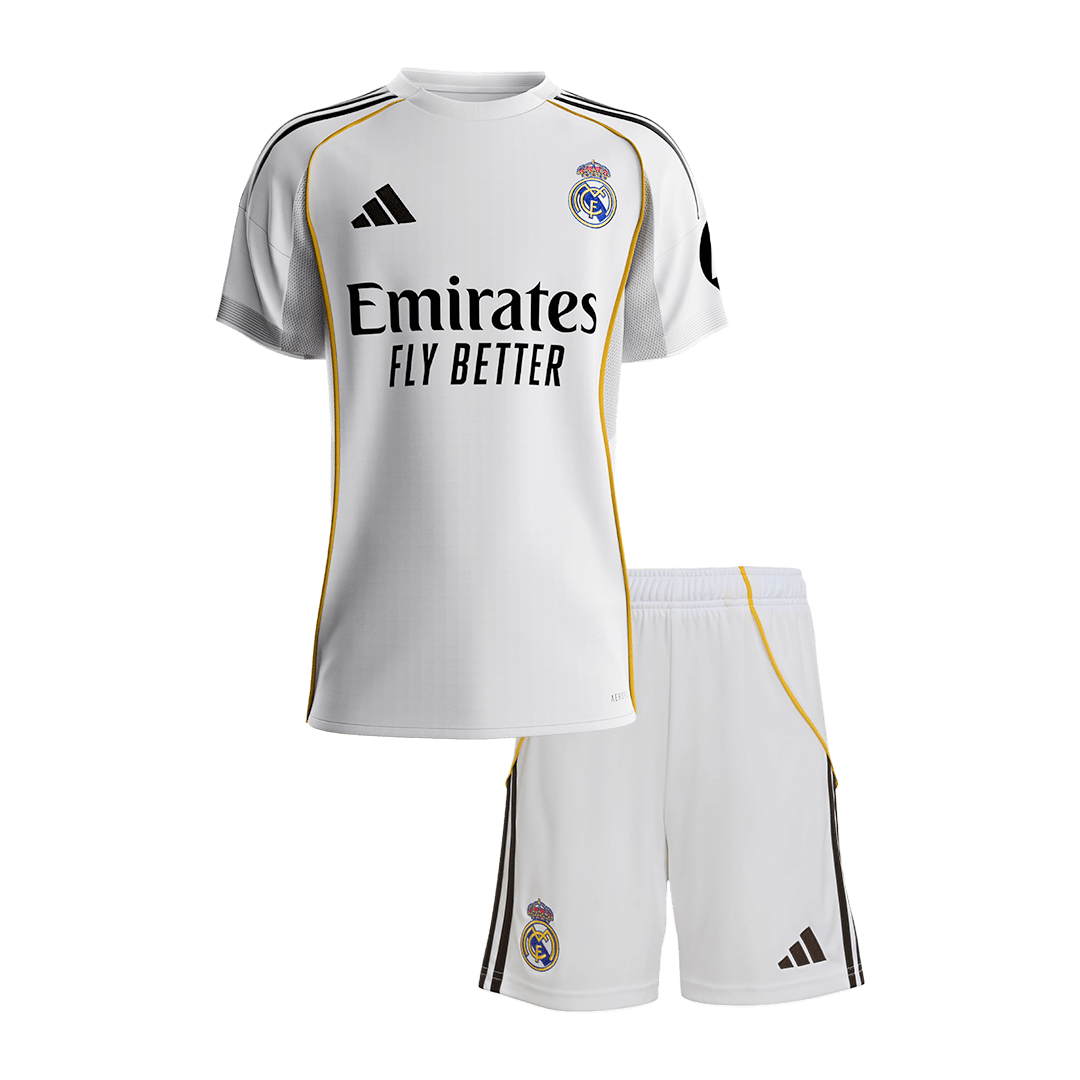 Real Madrid Home Soccer Jersey Kit 2025/26 Kids(Jersey+Shorts) - Football Shirt | SmartJerseys | Official Quality
