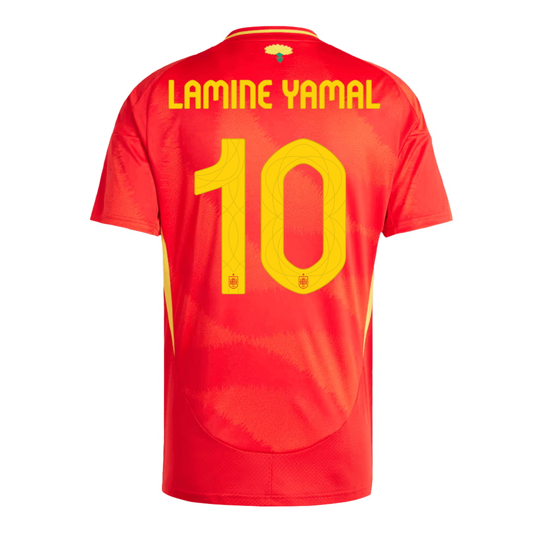 Maillot de foot Espagne LAMINE YAMAL #10 Domicile EURO 2024