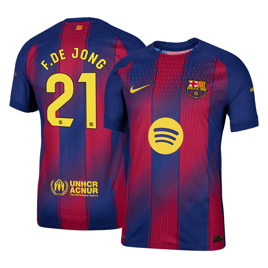 Barcelona F.DE JONG #21 Home Soccer Jersey Authentic 2025/26 - Football Shirt | SmartJerseys | Official Quality