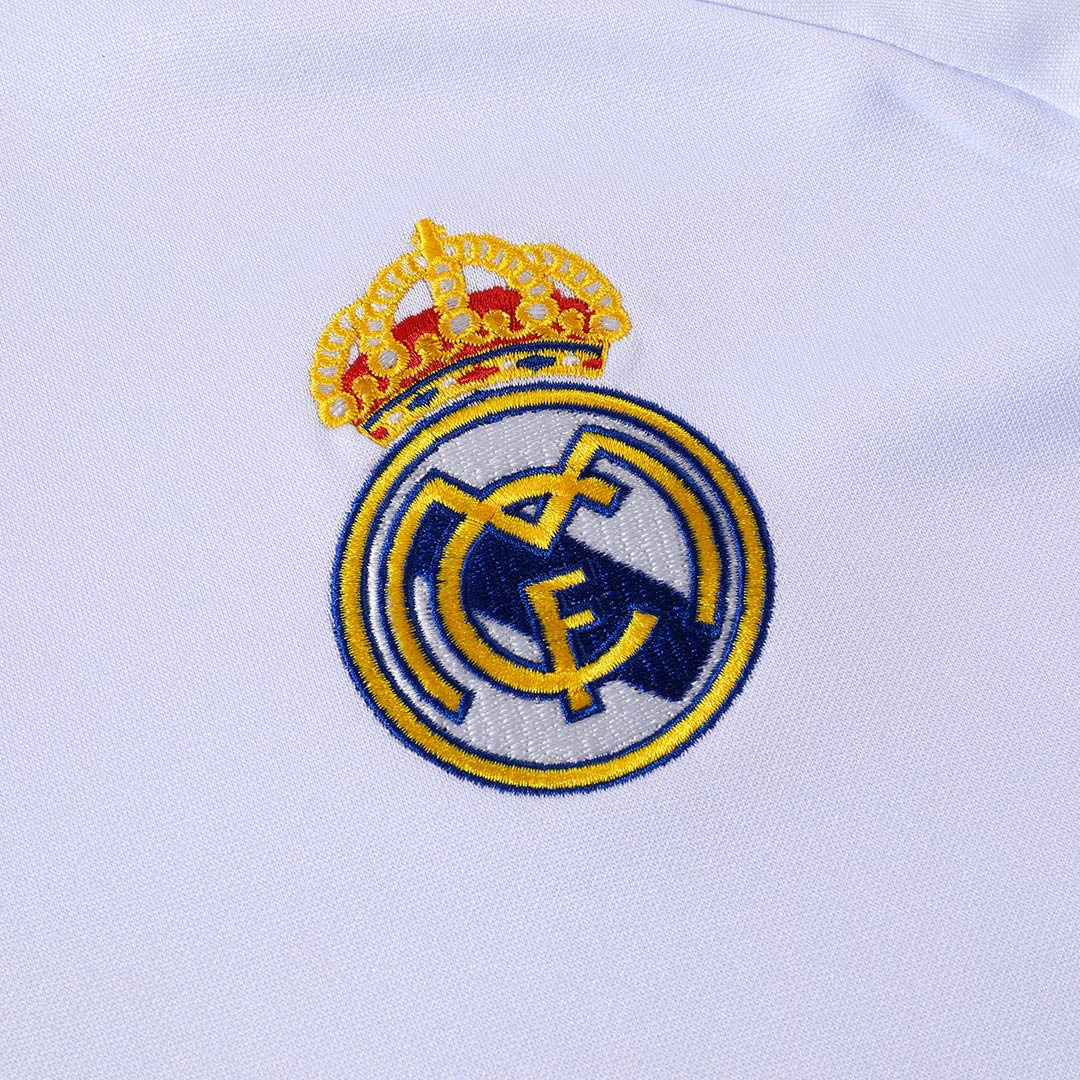 Ensemble sweat-shirt zippé Real Madrid pour enfant (haut + pantalon) 25/26 blanc