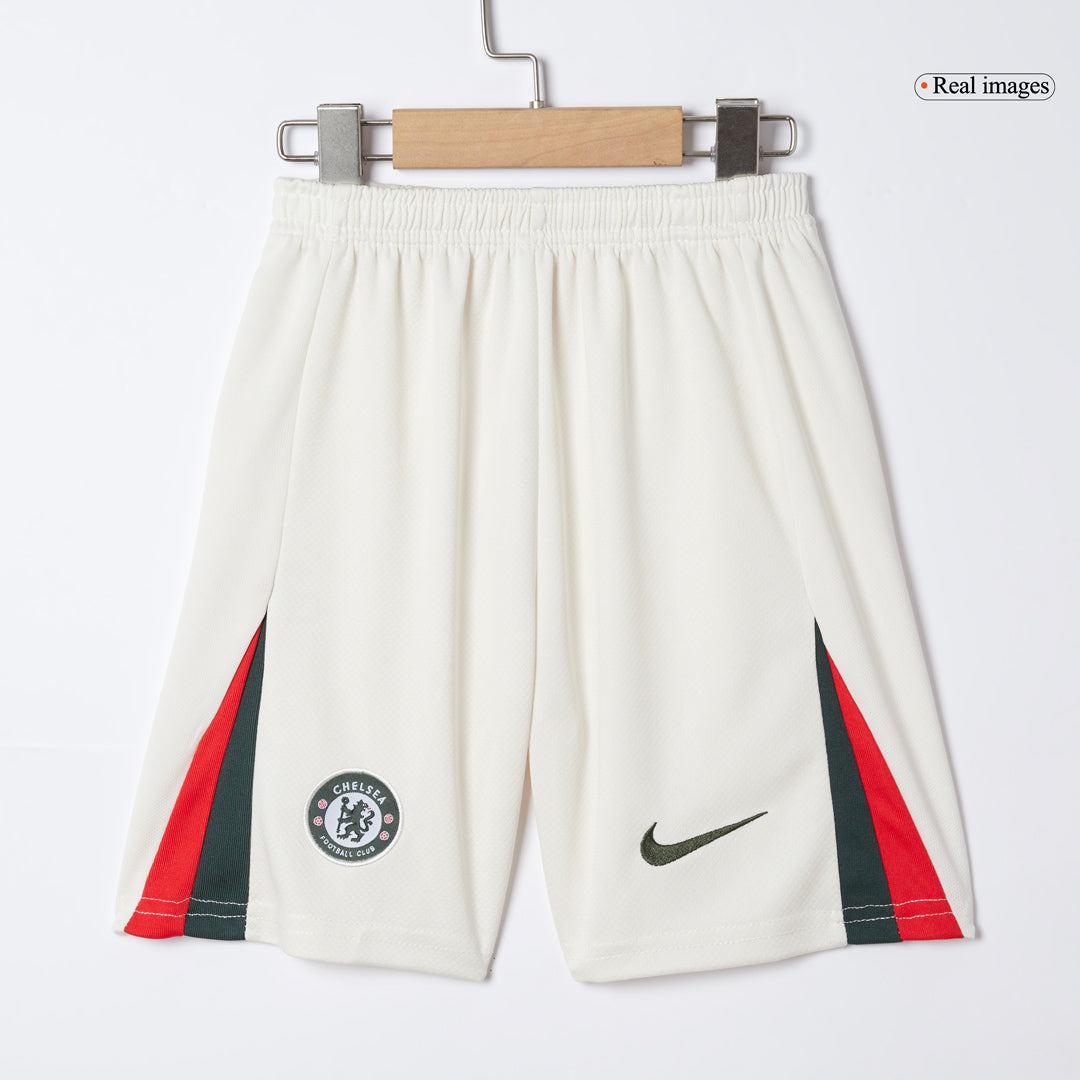 Camiseta de visitante del Chelsea 2025/26 para niños (camiseta y pantalón corto)
