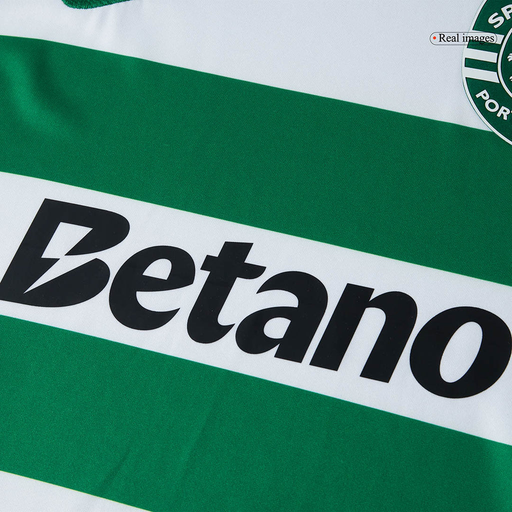 Camiseta de fútbol local del Sporting CP 25/26 verde y blanco