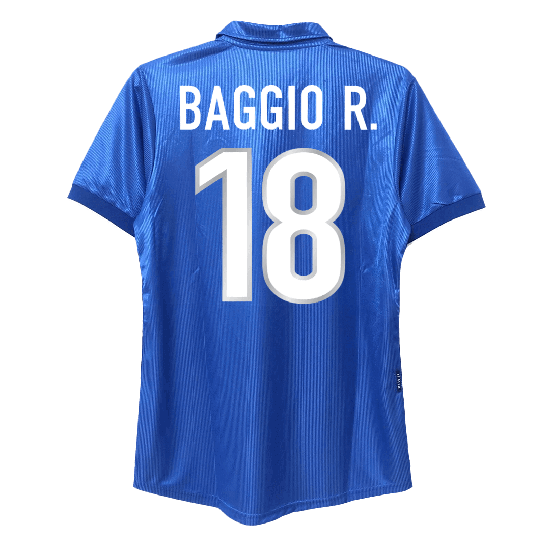 Italy BAGGIO R. #18 Home Soccer Jersey Retro 1998 - Football Shirt | SmartJerseys | Official Quality