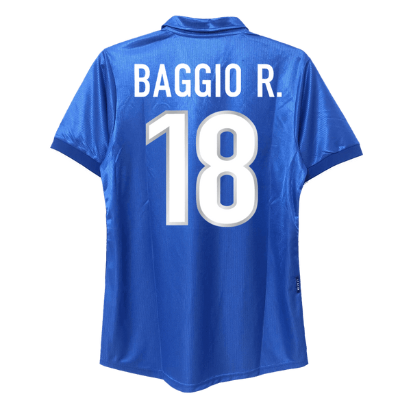 Italy BAGGIO R. #18 Home Soccer Jersey Retro 1998 - Football Shirt | SmartJerseys | Official Quality