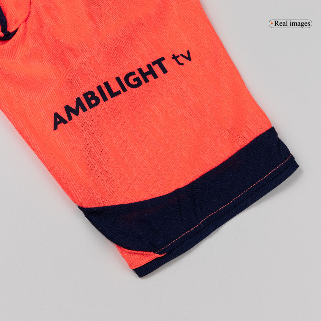 Camiseta de fútbol GAVI #6 Auténtica del Barcelona, ​​tercera equipación de visitante, naranja 25/26 - UCL