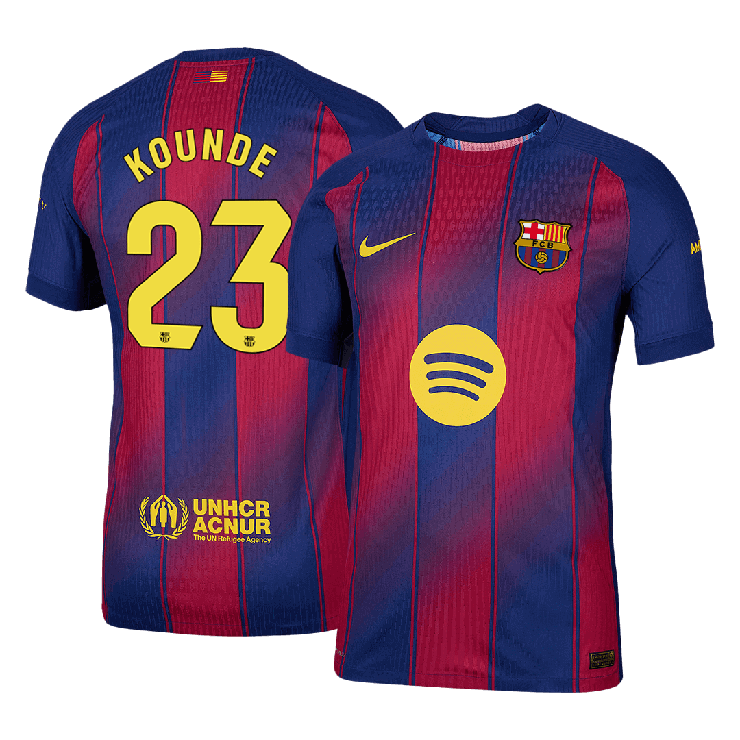 KOUNDE #23 Authentic Barcelona Home Soccer Jersey 2025/26 Red&Blue - Football Shirt | SmartJerseys | Official Quality
