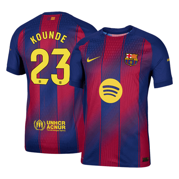 KOUNDE #23 Authentic Barcelona Home Soccer Jersey 2025/26 Red&Blue - Football Shirt | SmartJerseys | Official Quality