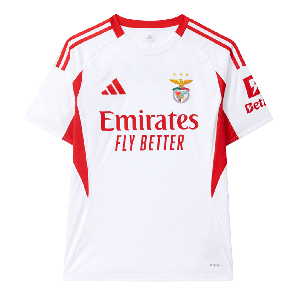 Benfica Third Away Soccer Jersey 2025/26 White - Football Shirt | SmartJerseys | Official Quality