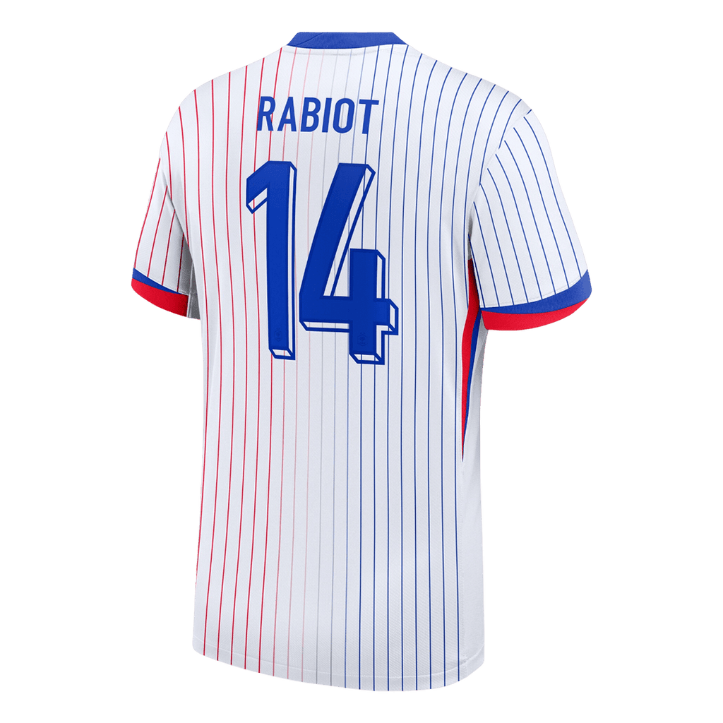 RABIOT n°14 Maillot extérieur de l'Euro 2024 de l'équipe de France, blanc