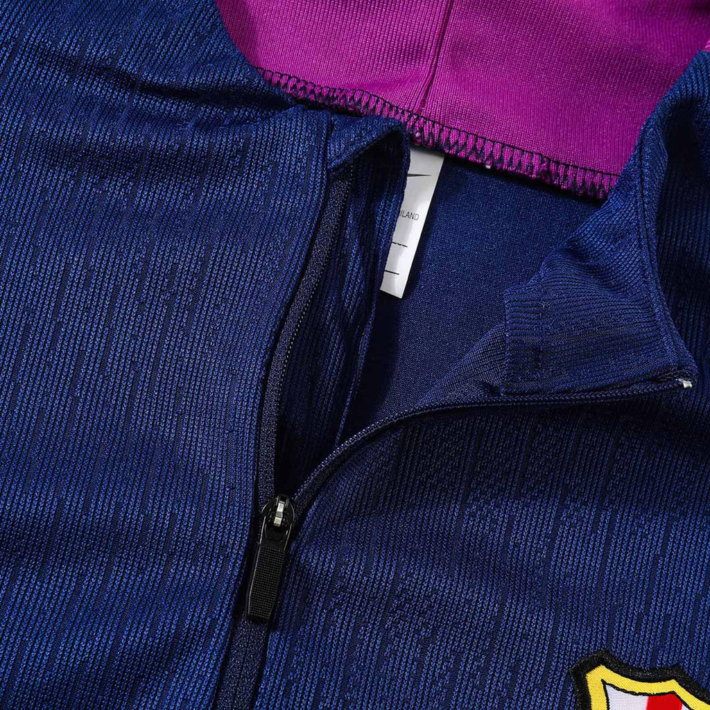 Conjunto de sudadera con cremallera del Barcelona para niños (camiseta y pantalón) 25/26 Azul Marino