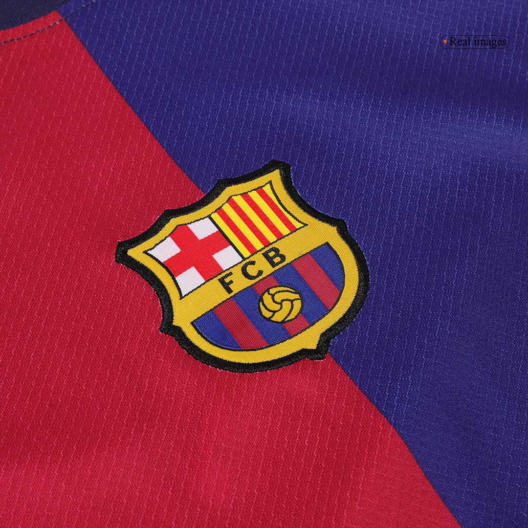 Camiseta local del Barcelona 2024/25 para niños (camiseta y pantalón corto) con el logotipo de Spotify sin texto