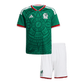 Kid's Mexico Home Soccer Jersey Kit(Jersey+Shorts) 25/26 Green - Football Shirt | SmartJerseys | Official Quality