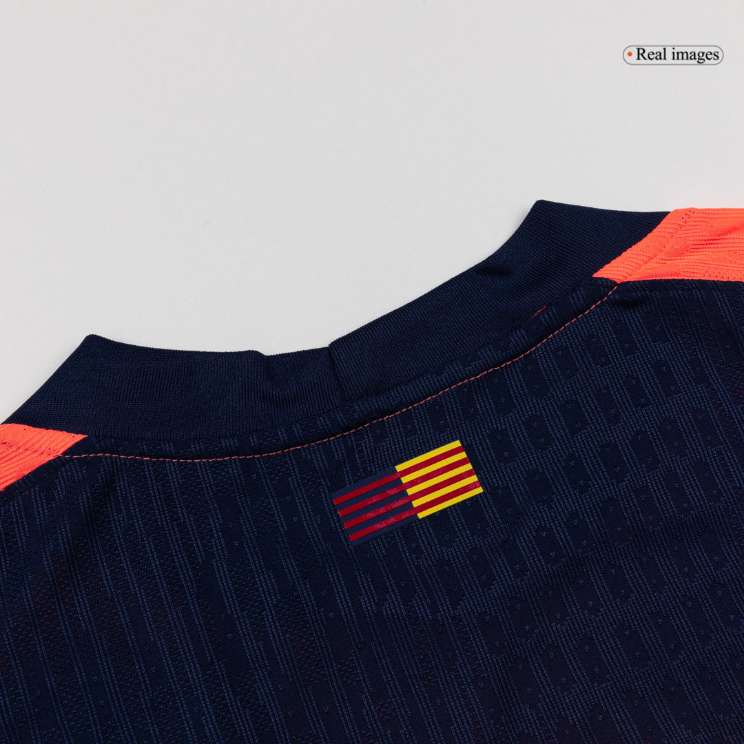 Camiseta de fútbol de visitante auténtica del Barcelona 25/26, RASHFORD #14, color naranja - UCL