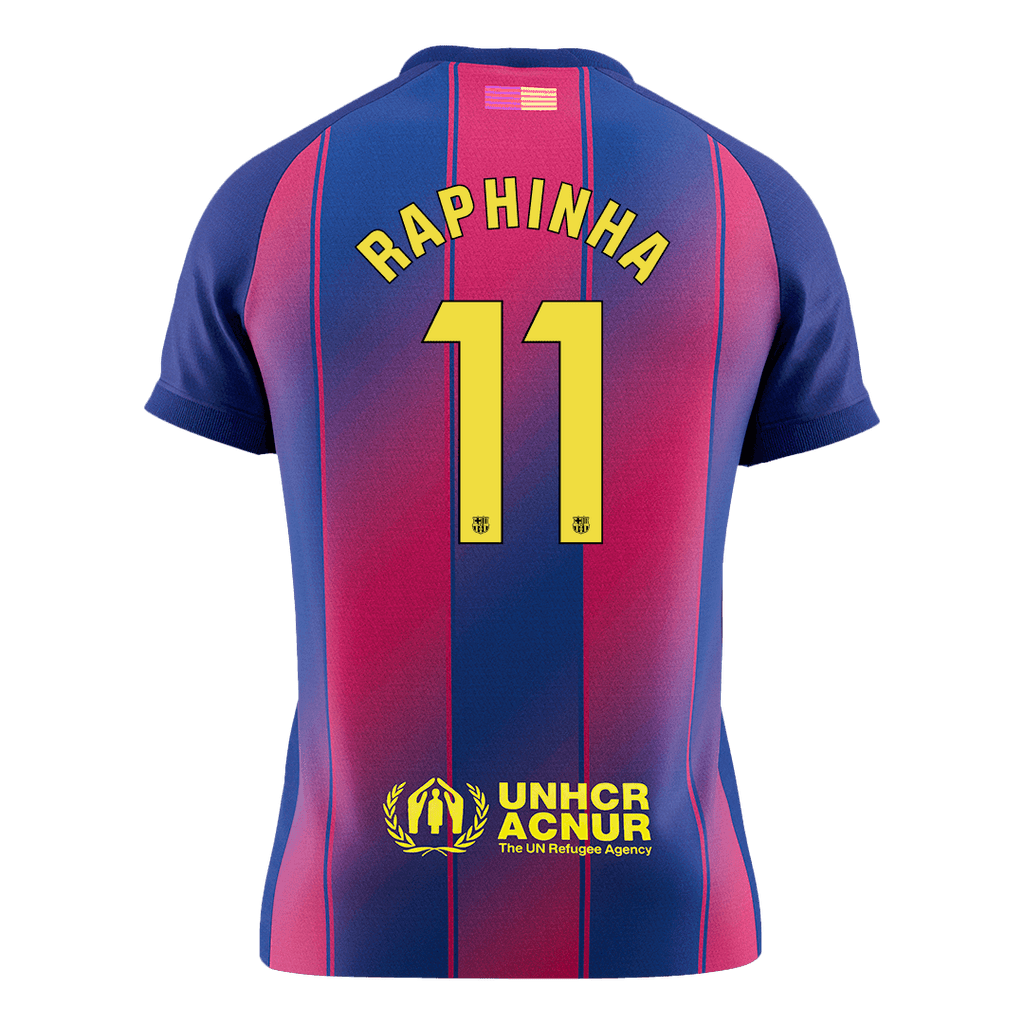 Barcelona RAPHINHA #11 Home Soccer Jersey 2025/26