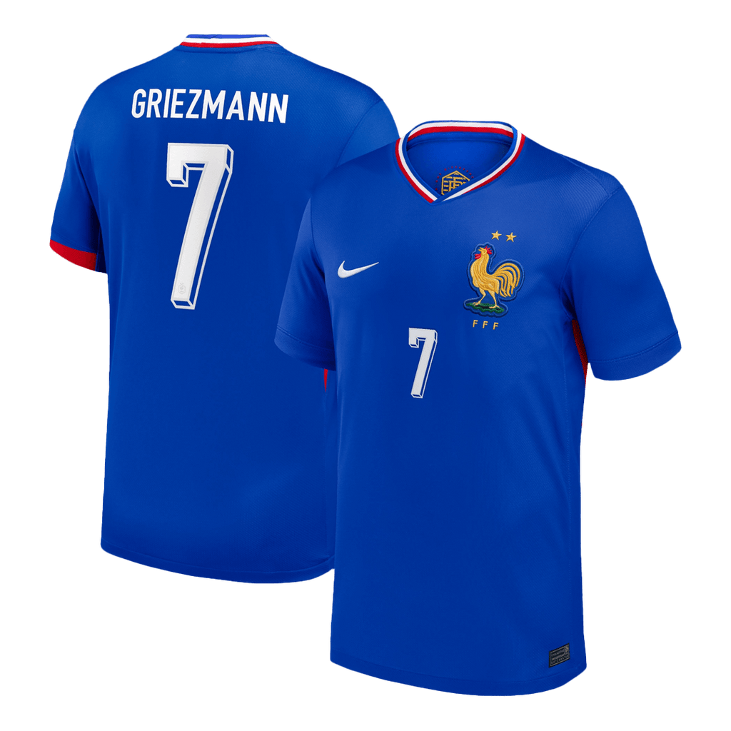 GRIEZMANN #7 France Euro Home Soccer Jersey 2024 Blue - Football Shirt | SmartJerseys | Official Quality