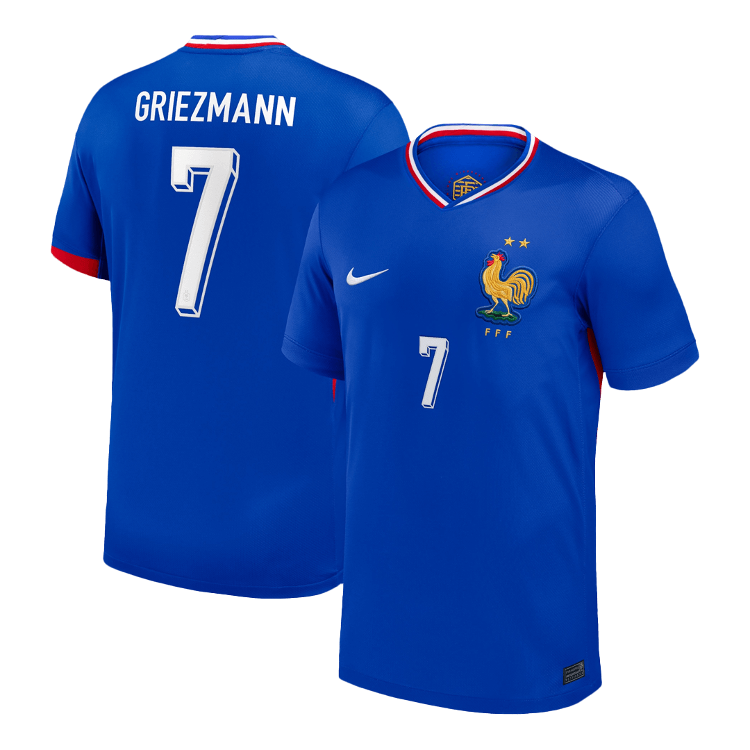 GRIEZMANN #7 France Euro Home Soccer Jersey 2024 Blue - Football Shirt | SmartJerseys | Official Quality